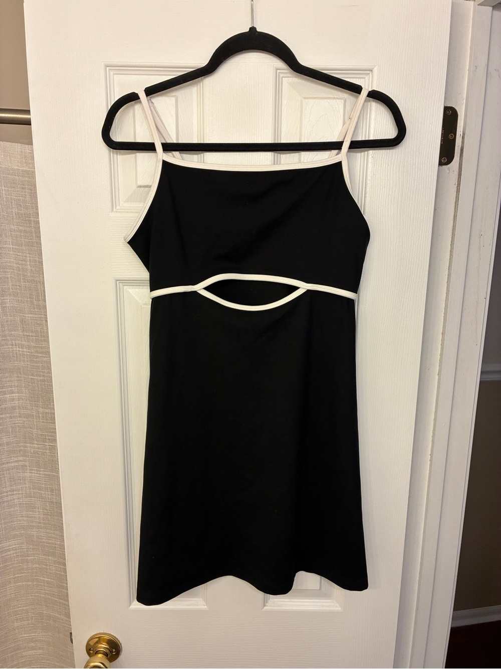 New without Tags Size L Wild Fable ButterBliss Black Athletic Dress Cream Trim